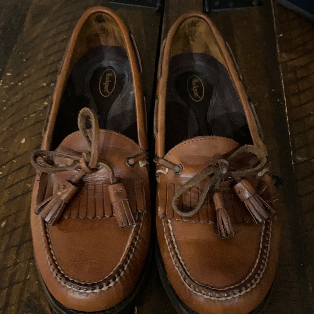 Rockport Tan Leather Tassel Loafers